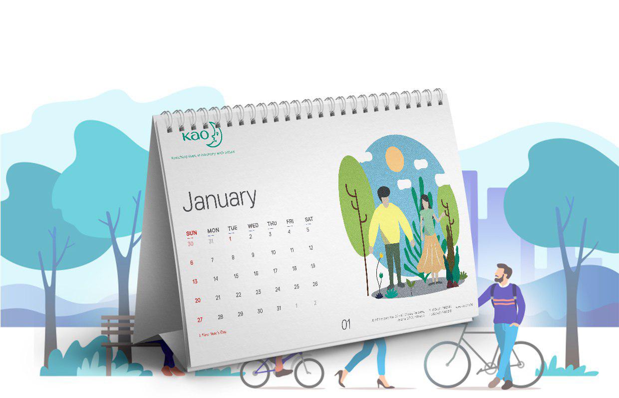 Calendar design kao
